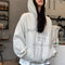 Sudadera Hoodie Coreana Estampada Suelta y Cómoda para Estudiantes
