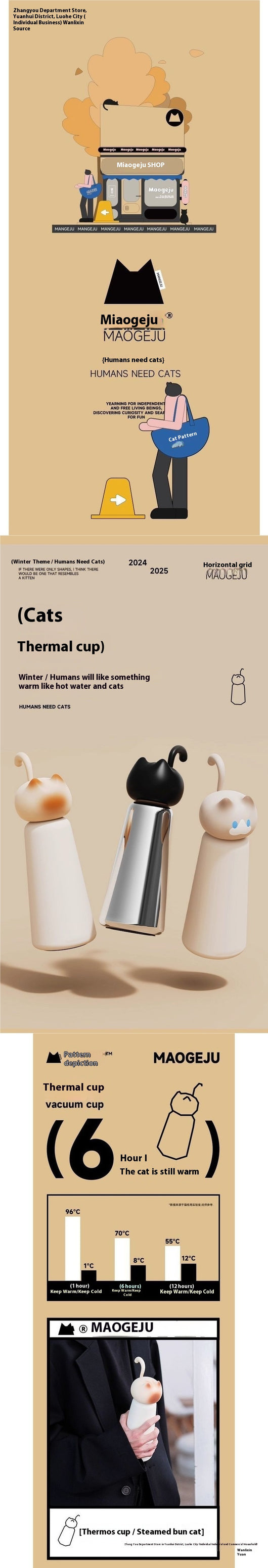 Termo Portátil con Diseño de Gatita - Vaso Térmico Adorable - Image 10