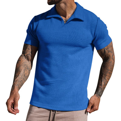 Polo Casual de Cuello V para Hombre - Colores Sólidos - Image 22