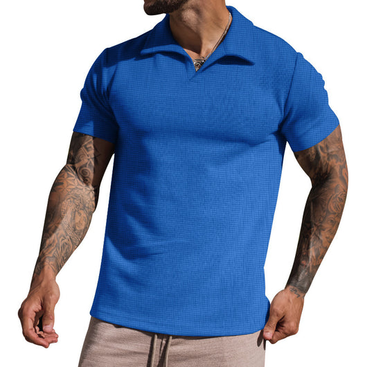 Polo Casual de Cuello V para Hombre - Colores Sólidos - Image 22