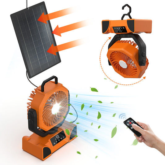 Ventilador Portátil con Luz LED Recargable para Exteriores - Image 2