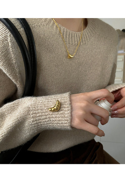 Broche Croissant de Plata - Diseño Exclusivo para Mujer con Estilo - Image 7