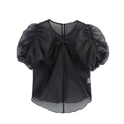 Blusa con Mangas Globo y Detalle de Moño Diseño Exclusivo - Image 6