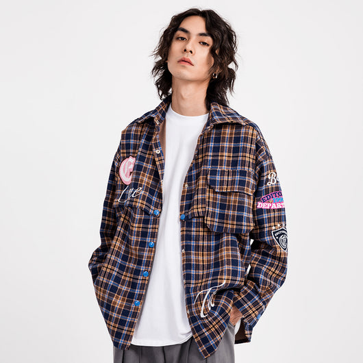 Camisa Abrigo Cuadros de Manga Larga - Image 7