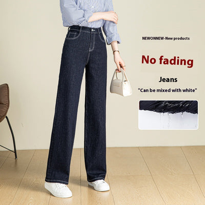 Pantalón Denim Cintura Alta Stretch Pierna Ancha