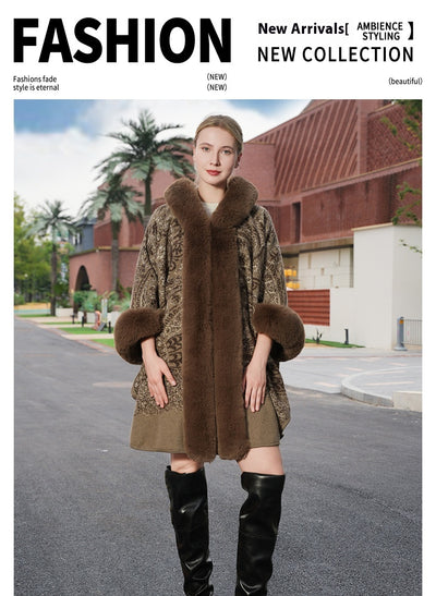Capa de Abrigo Tejida en Pelaje Sintético para Mujer - Calidez y Elegancia - Image 14