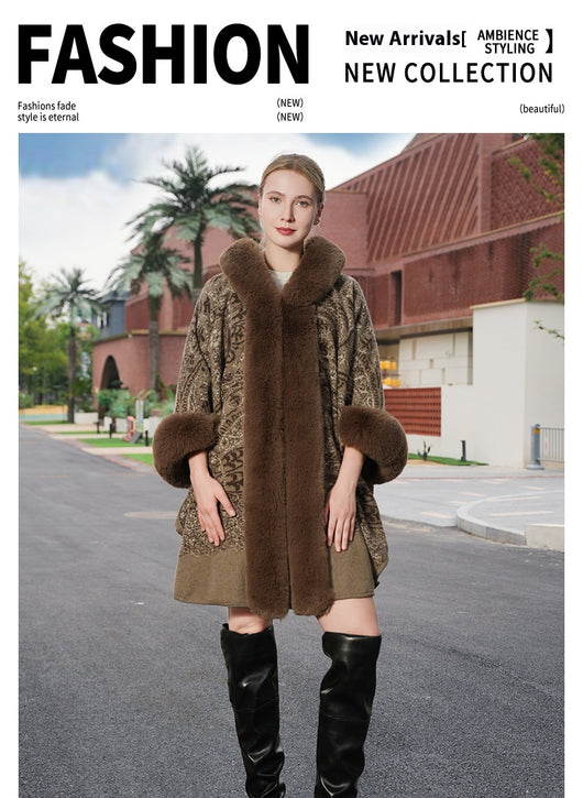 Capa de Abrigo Tejida en Pelaje Sintético para Mujer - Calidez y Elegancia - Image 14