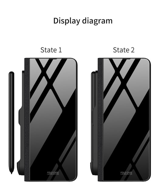 Funda de Cristal Protectora para Galaxy Z Fold5 - Diseño Flip Creativo - Image 40