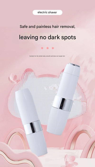 Two white and silver electric shavers for painless, full-body hair removal, featuring a detachable and washable blade head. - Image 19