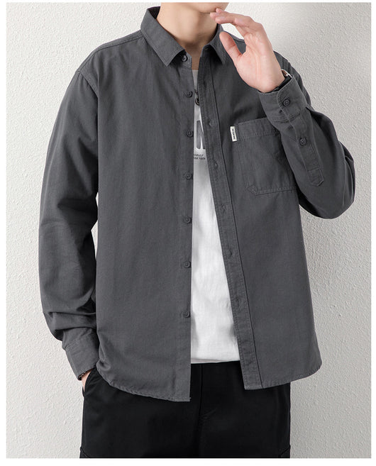 Camisa Casual Suelta con Solapa y Bolsillos para Hombre - Image 15