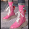 Botas Martin Transparentes con Suela Cristal y Cordones