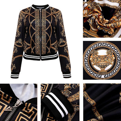 Chaqueta Deportiva con Estampado y Cierre, Cuello Tipo Béisbol - Image 19