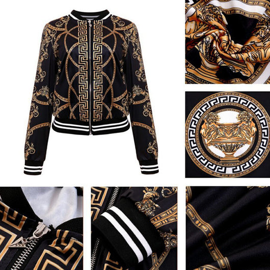 Chaqueta Deportiva con Estampado y Cierre, Cuello Tipo Béisbol - Image 19