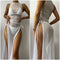 Traje de Baño Dividido de Color Sólido Elegante