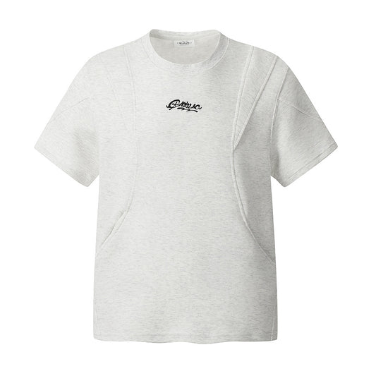 Camiseta Manga Corta Hombre con Costuras Divididas