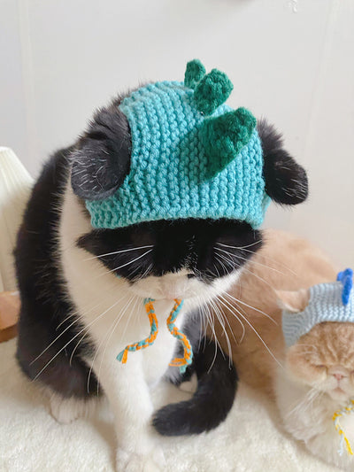 Gorro Tejido Dinosaurio para Gatos y Mascotas Pequeñas - Image 6