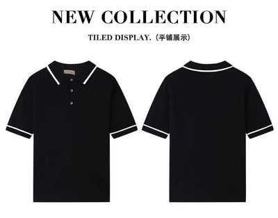 Camisa Suelta de Punto Casual para Hombre - Manga Corta Cómoda - Image 22