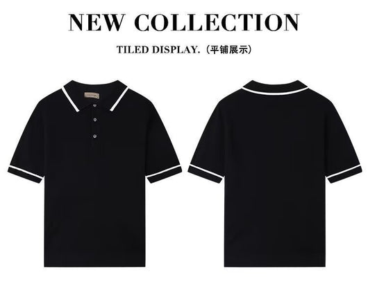 Camisa Suelta de Punto Casual para Hombre - Manga Corta Cómoda - Image 22