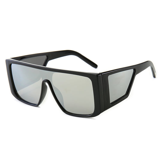 Large square-leg sunglasses with a tortoiseshell frame and brown lenses, angled on a white background. - Image 5