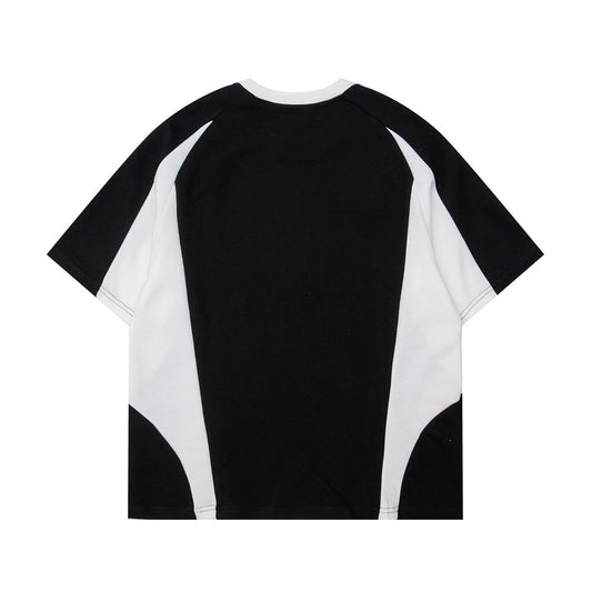 Camiseta Suelta de Cuello Redondo con Letra - Manga Corta - Image 2