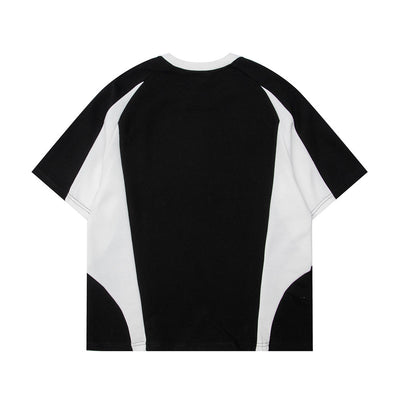 Camiseta Suelta de Cuello Redondo con Letra - Manga Corta - Image 2