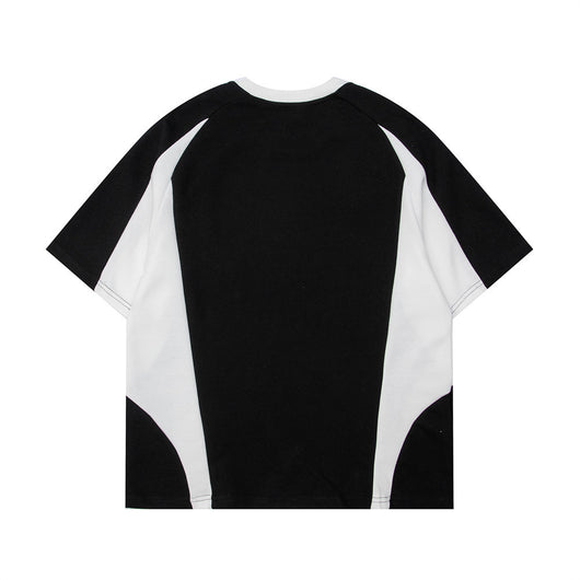 Camiseta Suelta de Cuello Redondo con Letra - Manga Corta - Image 2