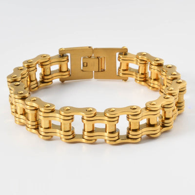 Pulsera de Oro para Hombre con Placa Curva y Diseño de Malla - Brazalete Hip-hop Elegante - Image 7