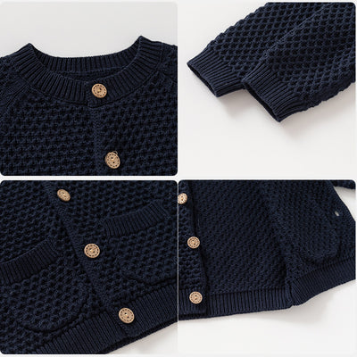 Suéter Abrigo Infantil Cuello Redondo para Otoño e Invierno - Image 3