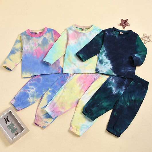 Conjunto de Dos Piezas Tie-Dye Manga Larga Primavera-Otoño - Image 5