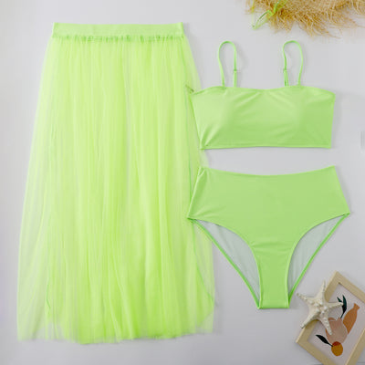 Traje de Baño Bikini Talla Grande con Falda de Gasa - Image 7