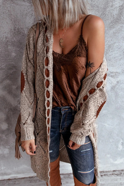 Cardigan Suéter Manga Larga con Gorro a Juego de Colores - Image 10