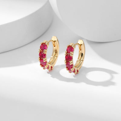 Aros con Incrustaciones de Cobre y Zirconia - Acabado Duradero - Image 2