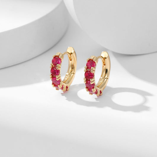 Aros con Incrustaciones de Cobre y Zirconia - Acabado Duradero - Image 2