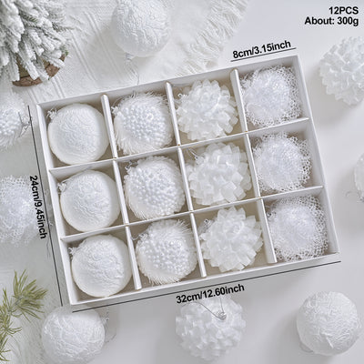 Esfera Navideña con Encaje y Brillo - Adorno Colgante en Caja de Regalo - Image 6