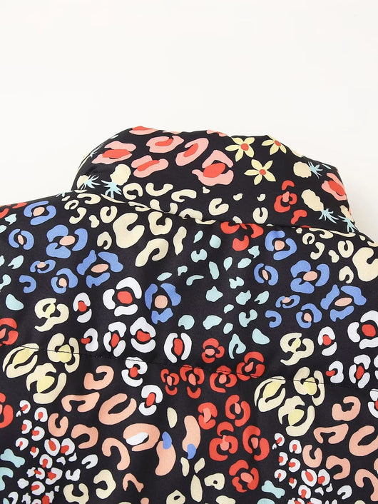 Chaqueta de Algodón Suelta con Cuello de Pie y Cierre - Image 9