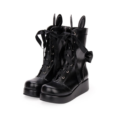 Botas Lolita de Tubo Medio con Cintas Japonesas para Invierno - Image 10