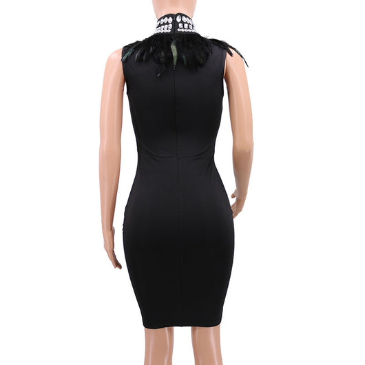 Vestido de Noche con Cuentas Elásticas - Image 3