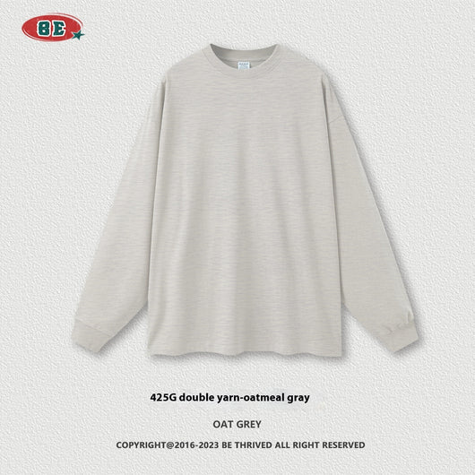Camiseta Manga Larga Oversize para Hombre - Algodón Puro Otoño Invierno - Image 7