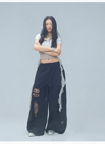 Pantalones Casuales Rotos con Parches Denim para Bailar - Image 32