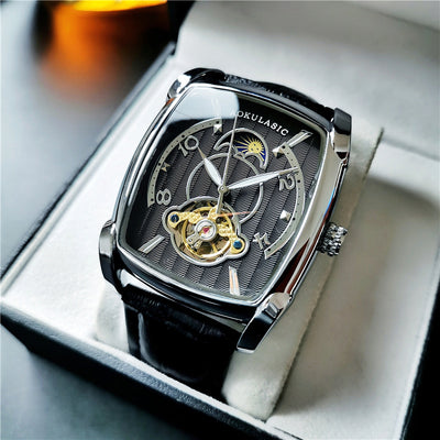 Reloj Mecánico Automático Hombre Esfera Grande Cuadrada - Image 2