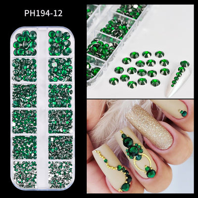 Uñas Decorativas Cuadradas con Cristales Brillantes - Image 17