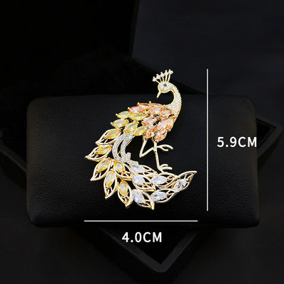 Suéter Estilo Occidental para Mujer con Broche de Pavo Real - Image 8