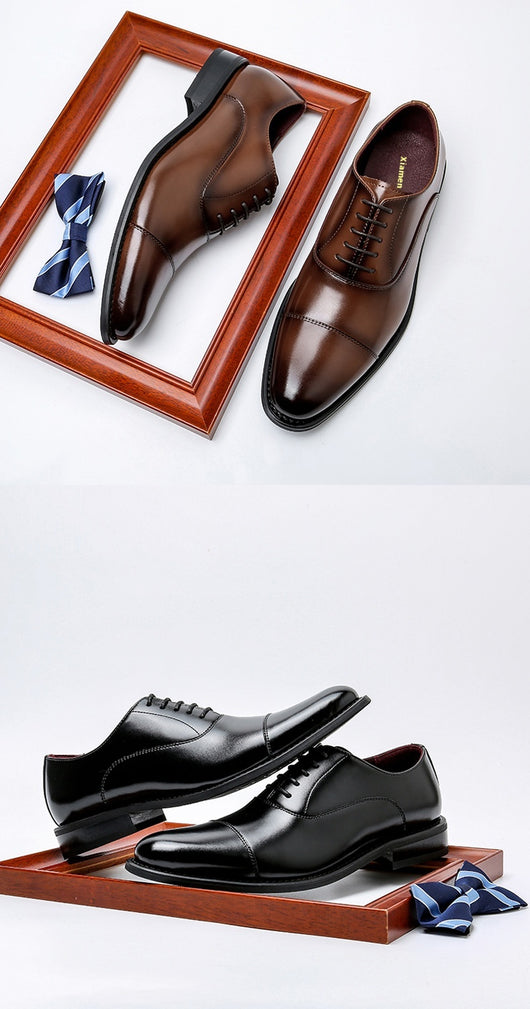 Zapatos de Vestir Elevadores para Hombre Estilo Británico en Cuero - Image 12