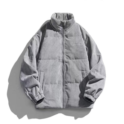 Chaqueta de Pluma Corta para Hombre con Bordado - Diseño Liso - Image 8