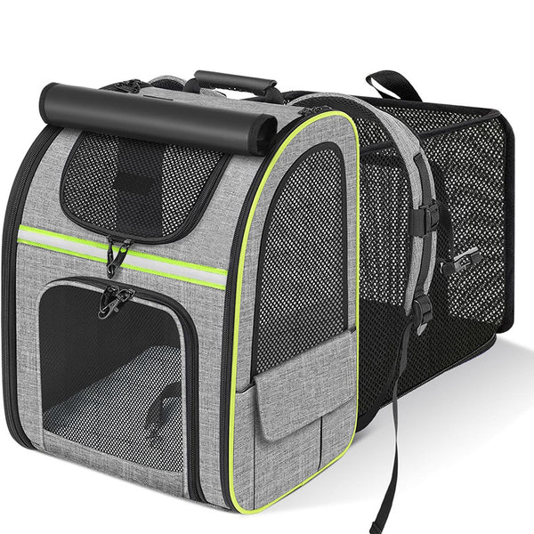 Mochila Transportadora para Gatos con Bolsa Extensible
