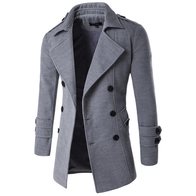 Abrigo Casual de Manga Larga para Hombre - Color Sólido - Image 15