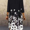 Vestido Camisero Floral Suelto con Cuello Solapa y Manga Corta