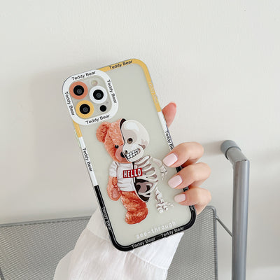 Funda para Teléfono Oso Mecánico con Ojos de Ángel Floral - Image 4