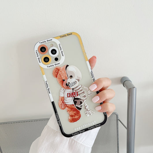 Funda para Teléfono Oso Mecánico con Ojos de Ángel Floral - Image 4