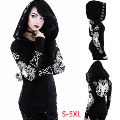 Sudaderas Estampadas Gothic Punk para Mujer - Manga Larga - Image 8